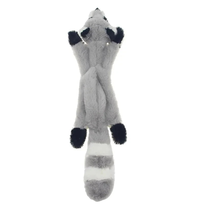 Plush dog chew toy with soft teeth-friendly fleece