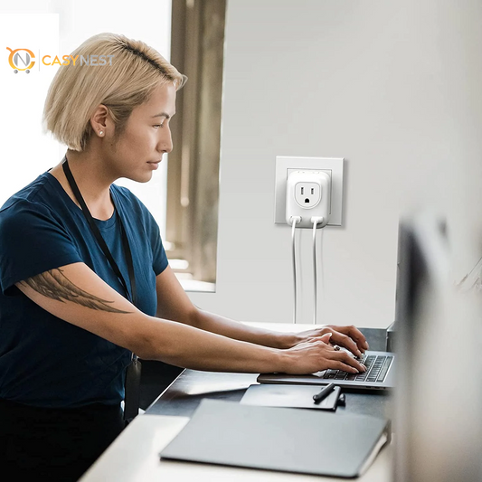 4-in-1 Universal Travel Plug Adapter – US to Europe Power Converter, Lightweight International Adapter for Travel