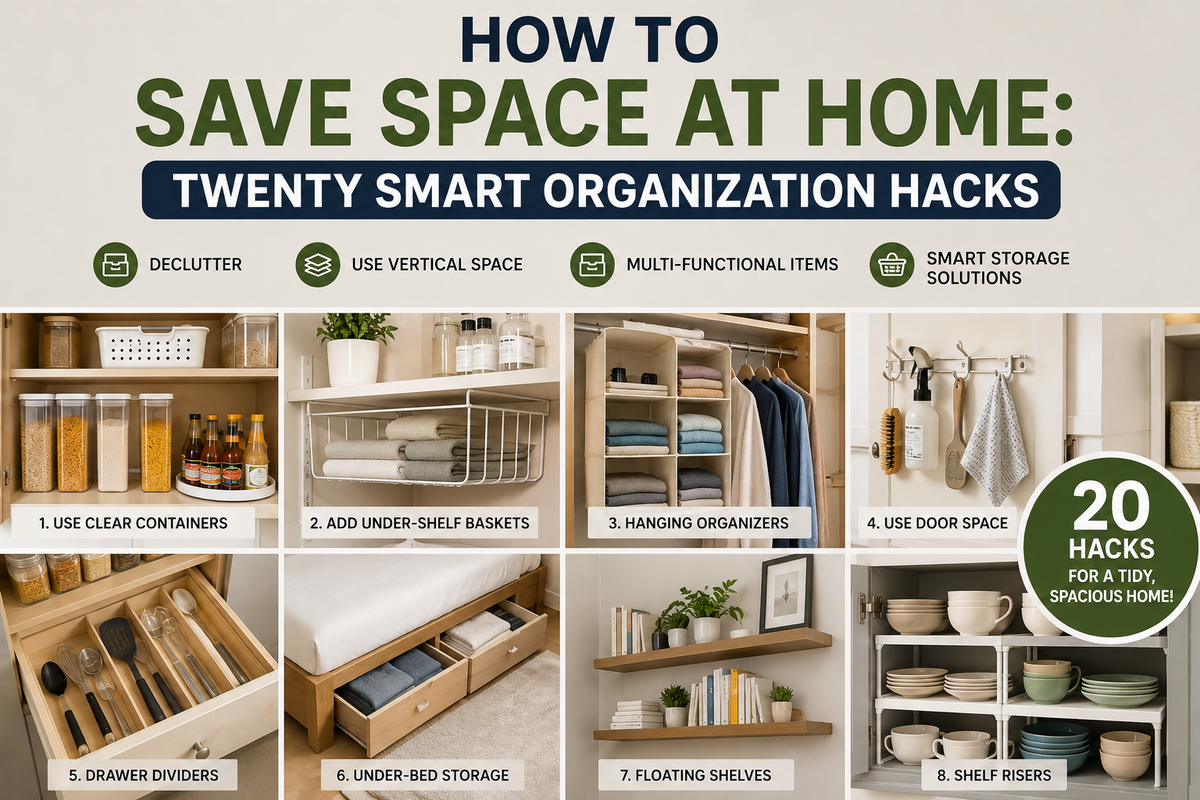 How to Save Space at Home: Twenty Smart Organization Hacks