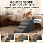 Dog Stairs for Small Dogs & Cats – 5-Step, 23" Non-Slip