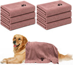 Brown microfiber dog towel for pet bath drying