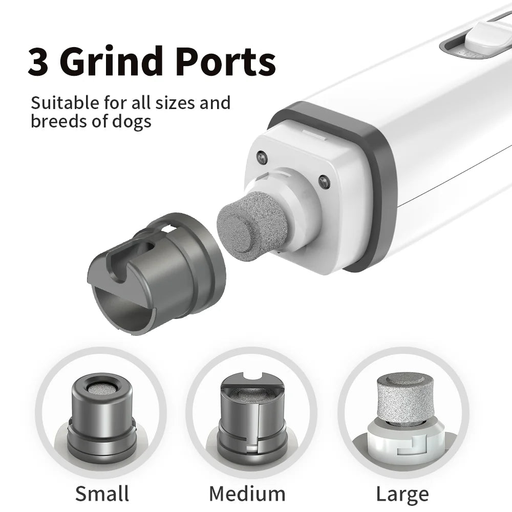 Rechargeable Dog Nail Grinder with LED Light