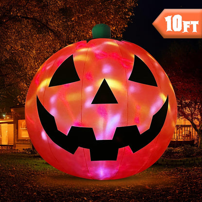 ZPISF giant 10 ft Halloween inflatable pumpkin with LED lights