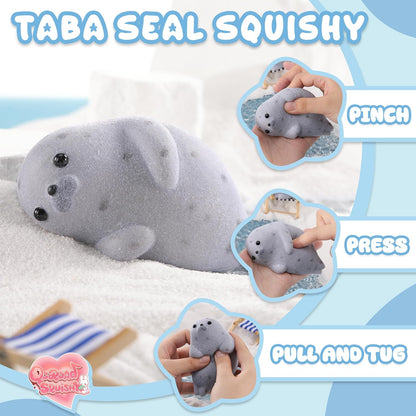 Handmade seal squishy toy with ultra-soft silicone squeeze texture