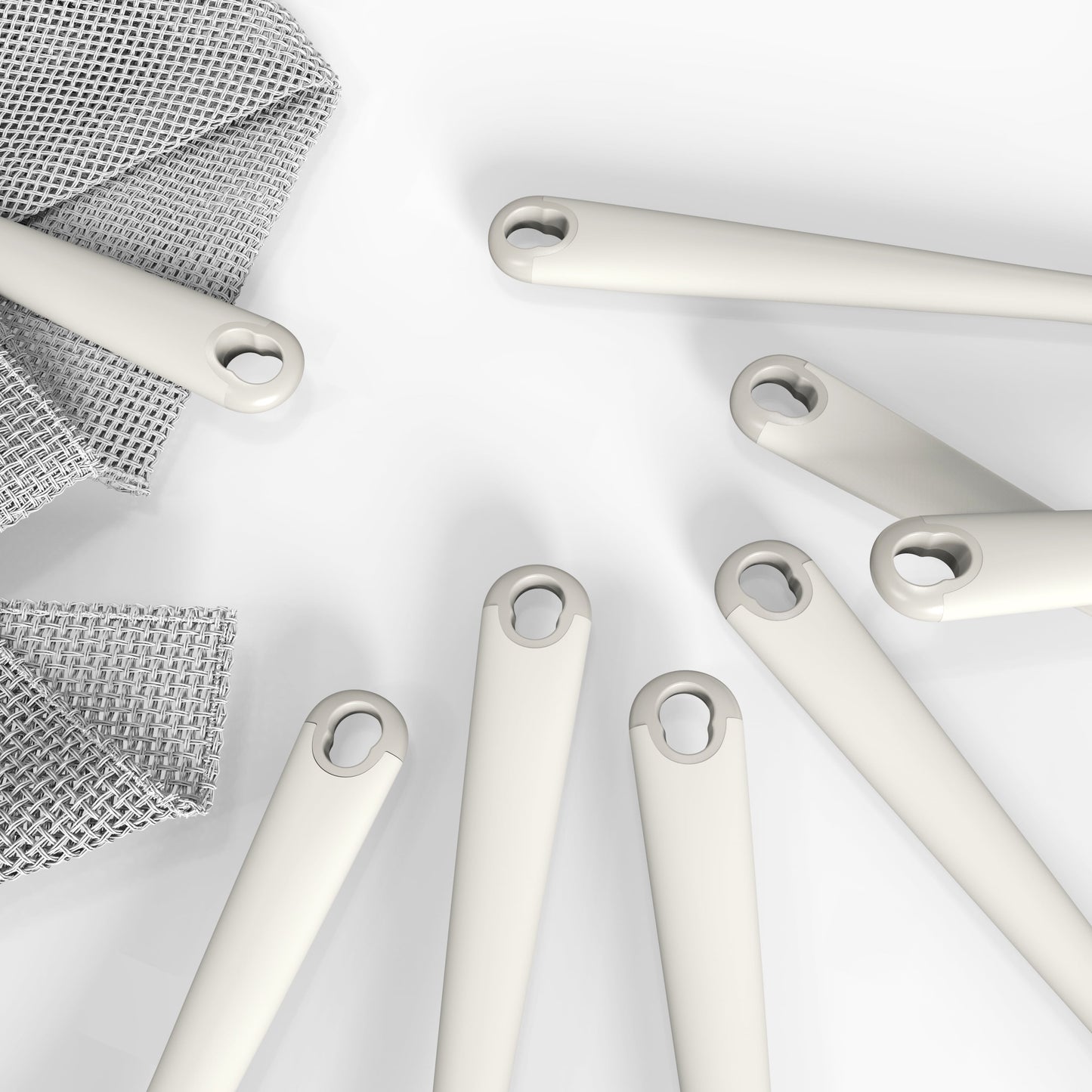 Silicone Kitchen Utensil Set, 600°F Heat Resistant Tools for Nonstick Cookware – Spatula, Spoon, Whisk, Tongs, Dishwasher Safe, BPA-Free (Cream White)