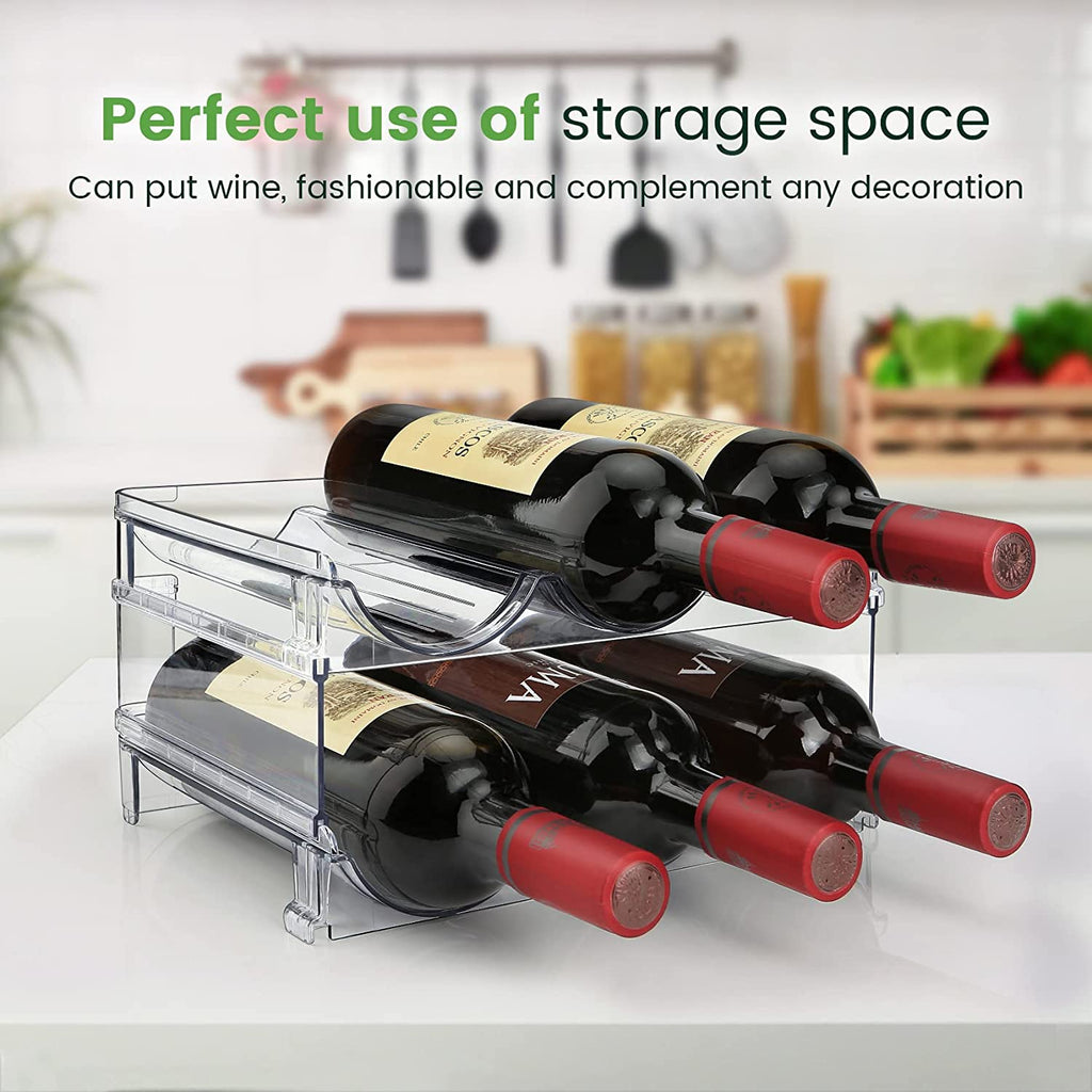 Water Bottle Organizer for Cabinet, 2 Packs Water Bottle Storage Rack, Water Bottle Holder for Cabinet