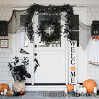 3-Pack Black Artificial Eucalyptus Garland with Flowers, Halloween & Fall Party Decor, Fake Floral Greenery for Wall Backdrop