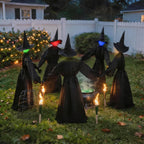 Halloween Decorations Outdoor, 5 Pack 4.3 FT Light up Holding Hands Witches