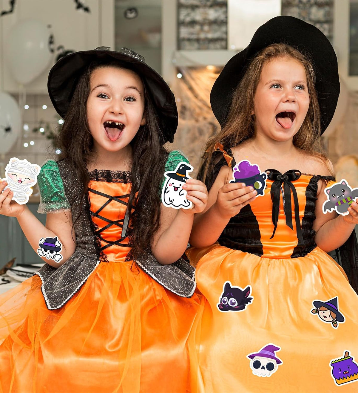 100 Pcs Halloween stickers for seasonal craft projects