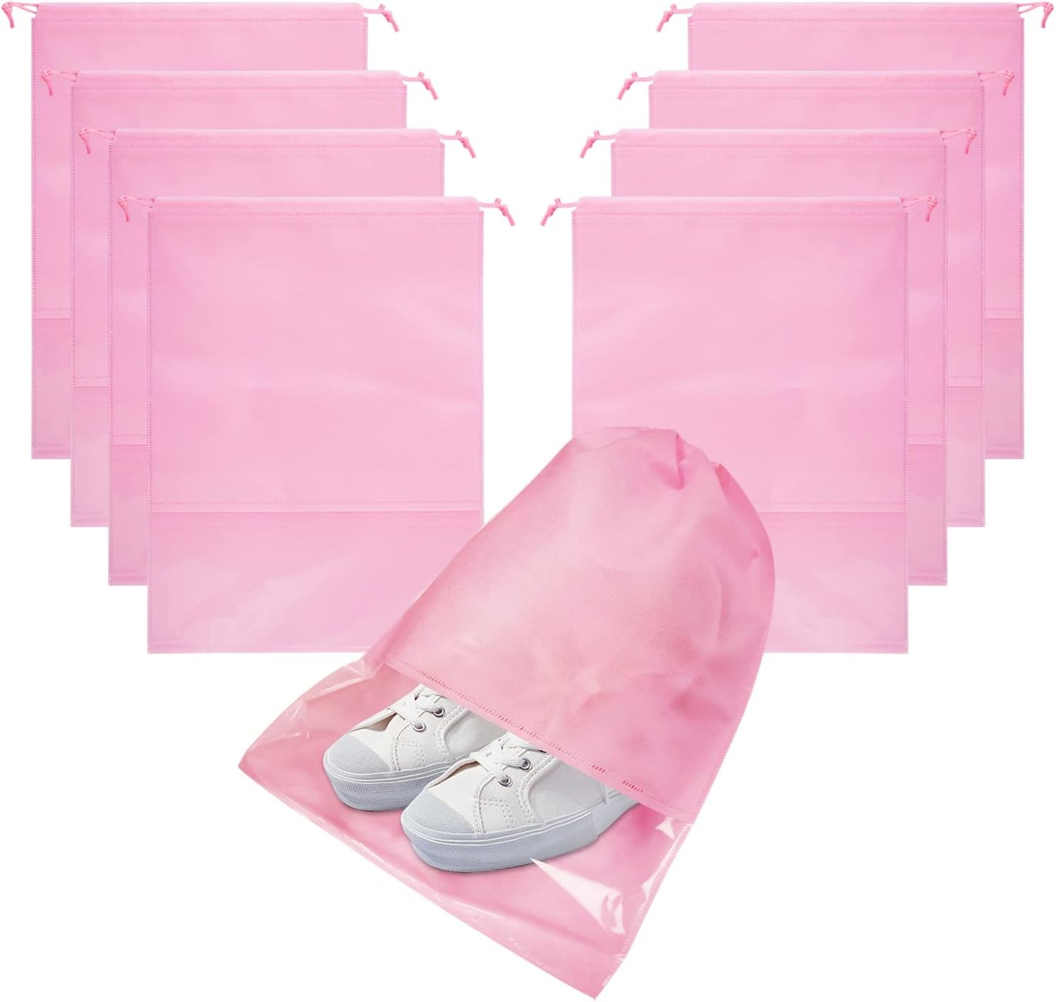 8PCS Travel Shoe Bags with Rope for Men and Women Large Shoes Pouch Organizers