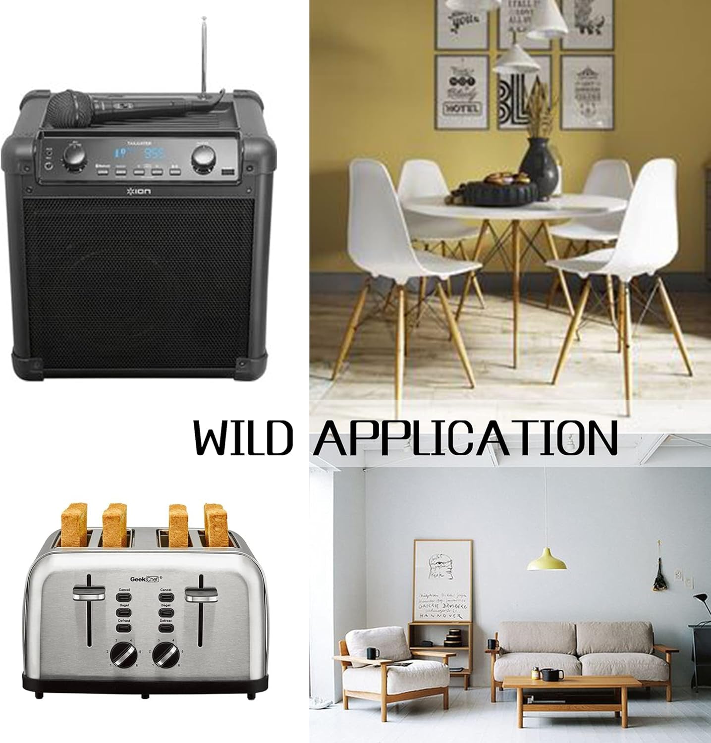 Cutting Board Feet with Stainless Screws, Black round Non Slip Rubber Feet for Cutting Board, Furnitrue & Electronics, 50 Pack