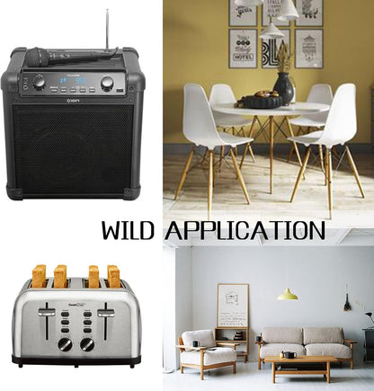 Cutting Board Feet with Stainless Screws, Black round Non Slip Rubber Feet for Cutting Board, Furnitrue & Electronics, 50 Pack