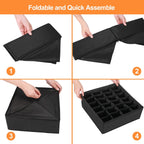 4 Pcs Underwear Drawer Organizers Divider, Closet Socks Organizer and Storage Boxes for Lingerie, Bra, Undies