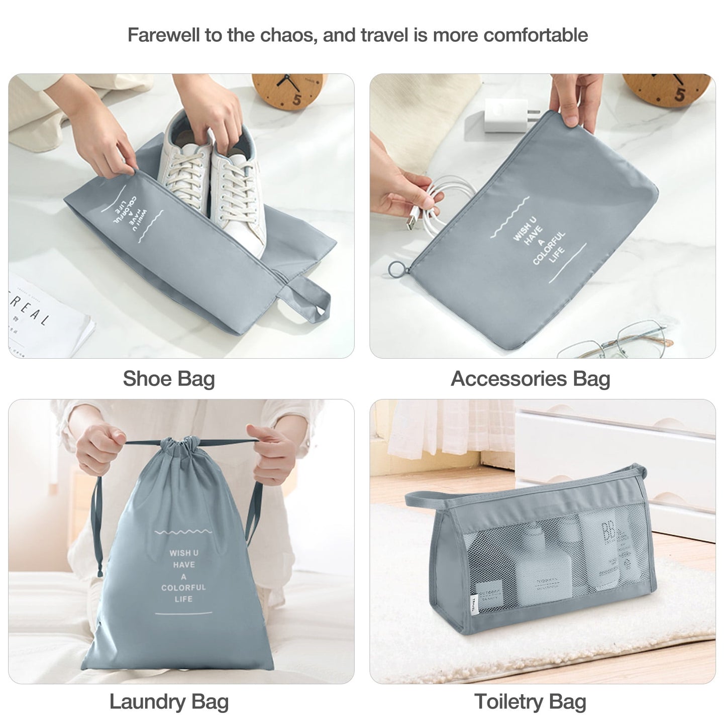8Pcs Packing Cubes for Luggage , Suitcase Organizer Bags Set Packing Cubes for Travel Luggage 