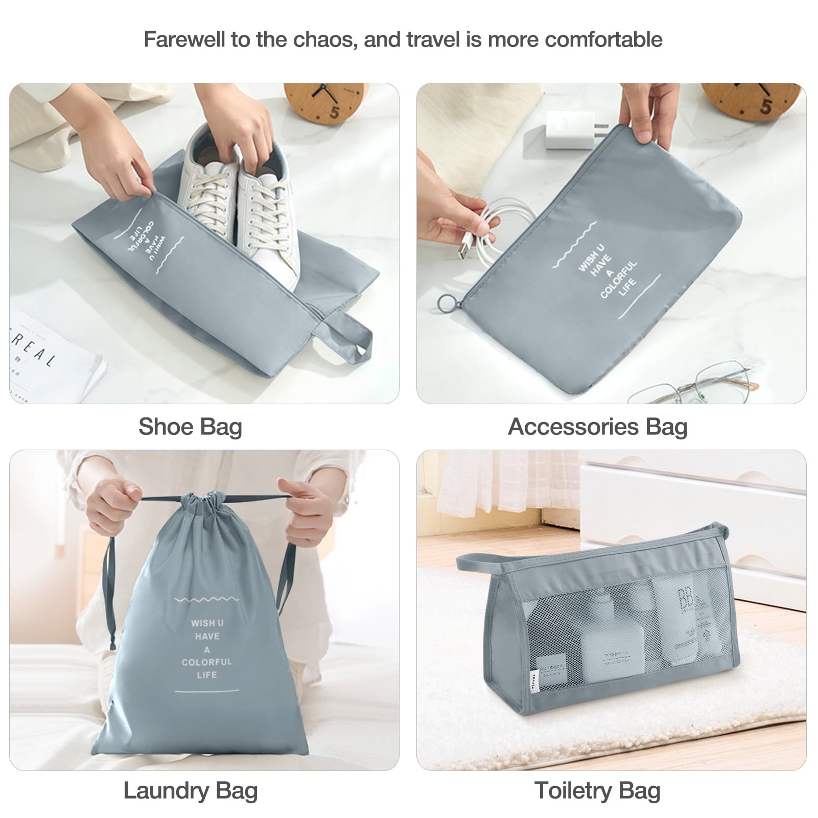 8Pcs Packing Cubes for Luggage , Suitcase Organizer Bags Set Packing Cubes for Travel Luggage 