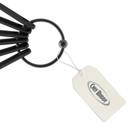 6-Piece Plastic Kitchen Utensil Set – Nonstick-Safe Tools, Black