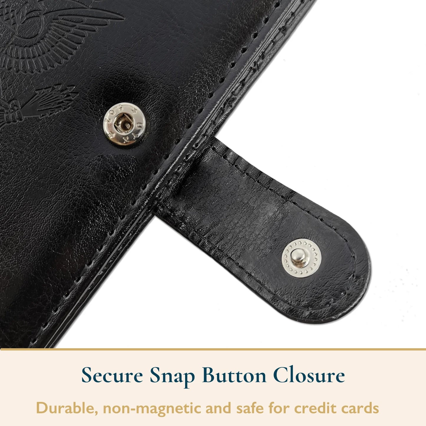 Passport Holder – RFID Blocking Travel Wallet with Cash & Vaccine Card Holder, Waterproof PU Leather Passport Case for Men & Women (Black)