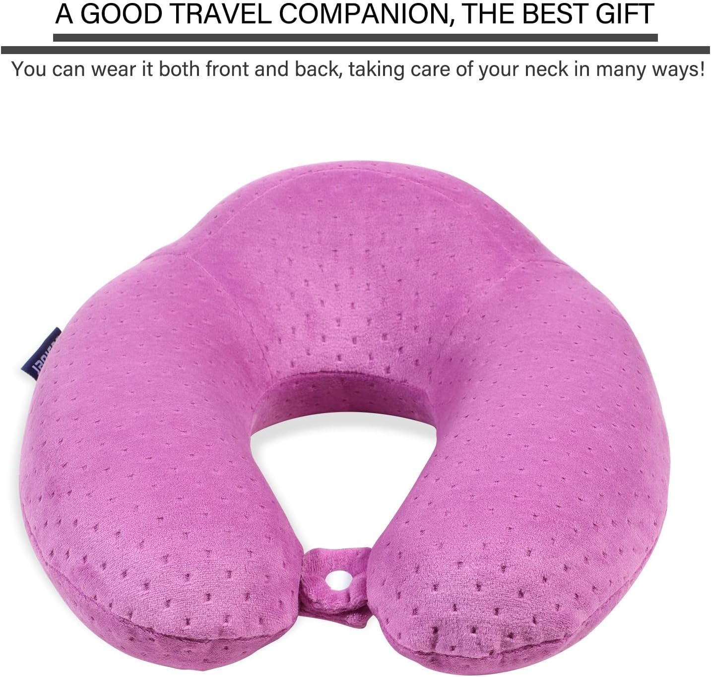 U-Shaped Memory Foam Travel Neck Pillow – Comfortable & Breathable Airplane Pillow for Head and Neck Support, Portable.