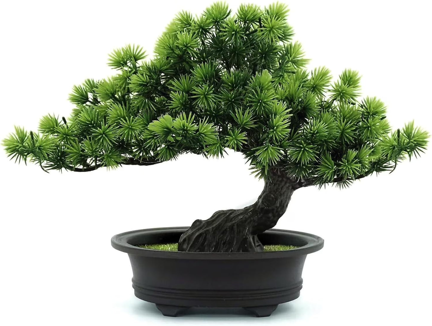 Artificial Bonsai Tree, 9.5" Tall Faux Greenery for Home, Office, Bathroom & Bookshelf Decor, Indoor Farmhouse Decoration