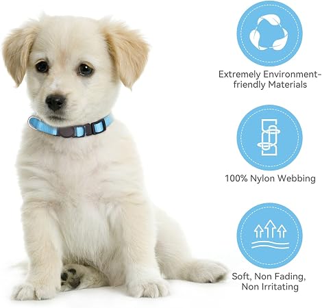16 Pack Adjustable Puppy ID Collars Safety Buckles