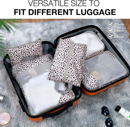 6 Set Compression Packing Cubes for Suitcases, Travel Accessories, Suitcase Organizer, Packing Cubes for Travel Luggage Organizer Women Men
