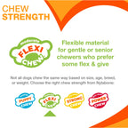 2-Pack XX-Small Chew Bone Dog Toy – Peanut Butter & Bacon, Orange & Blue