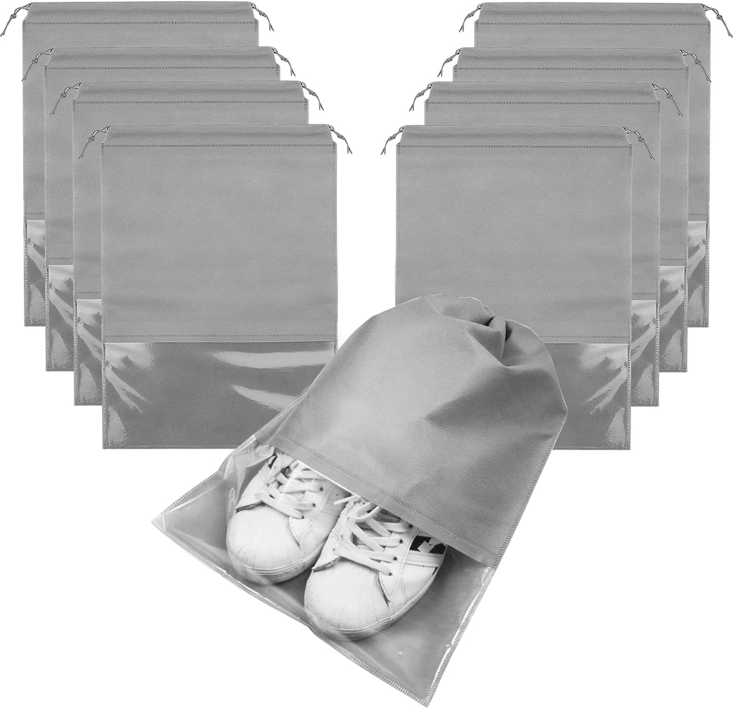 8PCS Travel Shoe Bags with Rope for Men and Women Large Shoes Pouch Organizers