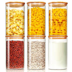 Glass Storage Jars with Bamboo Lids