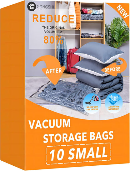 24-Pack Vacuum Storage Bags with Electric Pump – Jumbo, Large, Medium, Small & Roll-Up Bags for Clothes, Bedding, Pillows & Travel