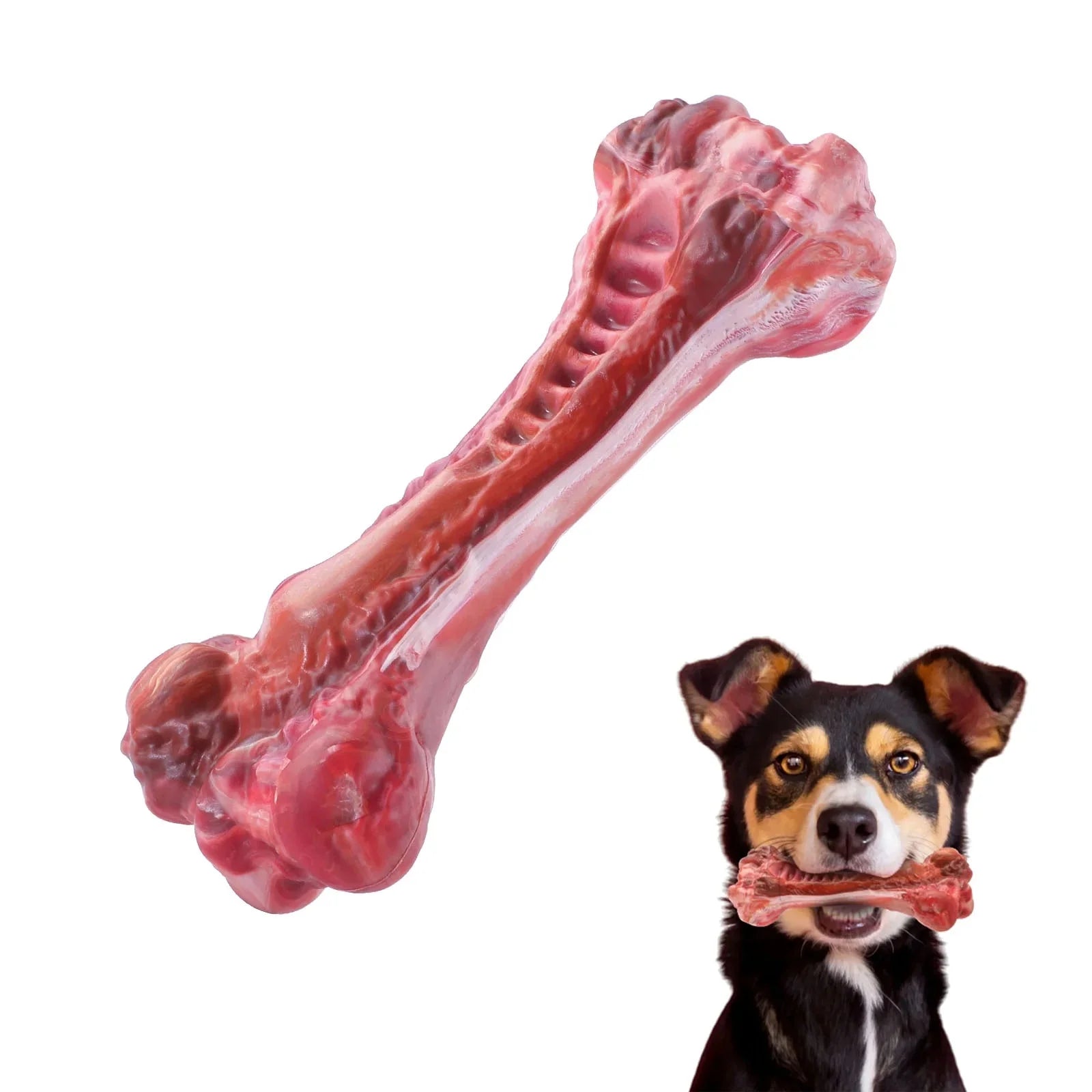 Indestructible Dog Chew Toys for Large Breeds – Tough Rubber Teething & Teeth-Cleaning Toys for Aggressive Chewers