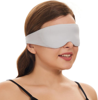 Memory Foam Sleep Mask – 3D Contoured Blackout Eye Mask with Earplugs, Soft & No Pressure on Eyelids, for Men & Women 