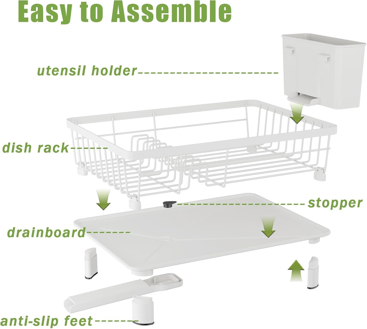 Stainless Steel Dish Drying Rack with Drip Tray