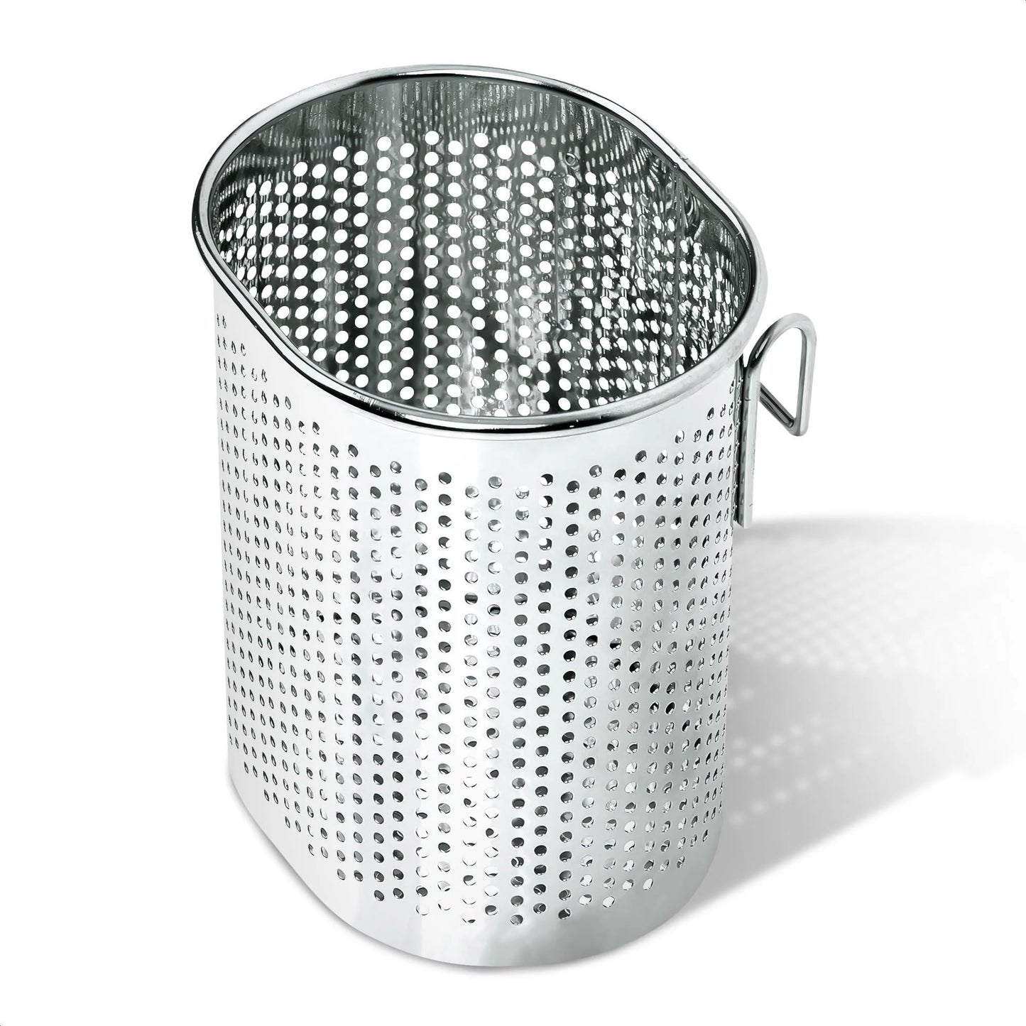 Perforated Stainless Steel Chopstick Holder – Drying Basket for Chopsticks & Utensils Compact Oval Design with Hook for Kitchen Organization Easy Storage and Utensil Drying Sturdy & Dishwasher Safe