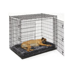 Gray Plush Fleece Bolstered Dog Bed – Fits 54-Inch 