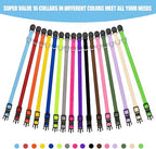 16 Pack Adjustable Puppy ID Collars Safety Buckles