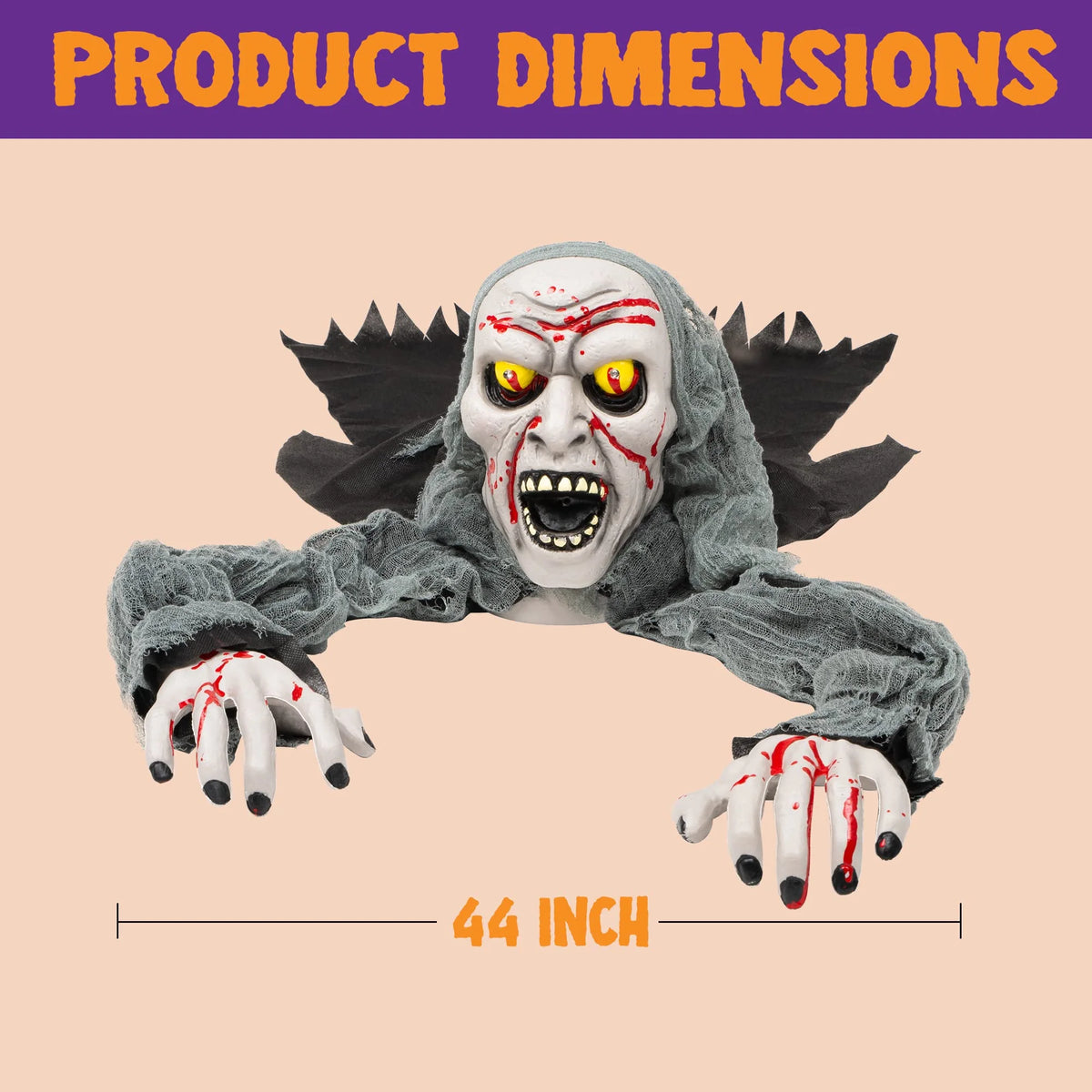 Scary Halloween zombie groundbreaker outdoor decoration