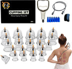 24-Piece Cupping Set Vacuum Massage Cups with Manual Pump for Back Therapy Cupping Therapy Set