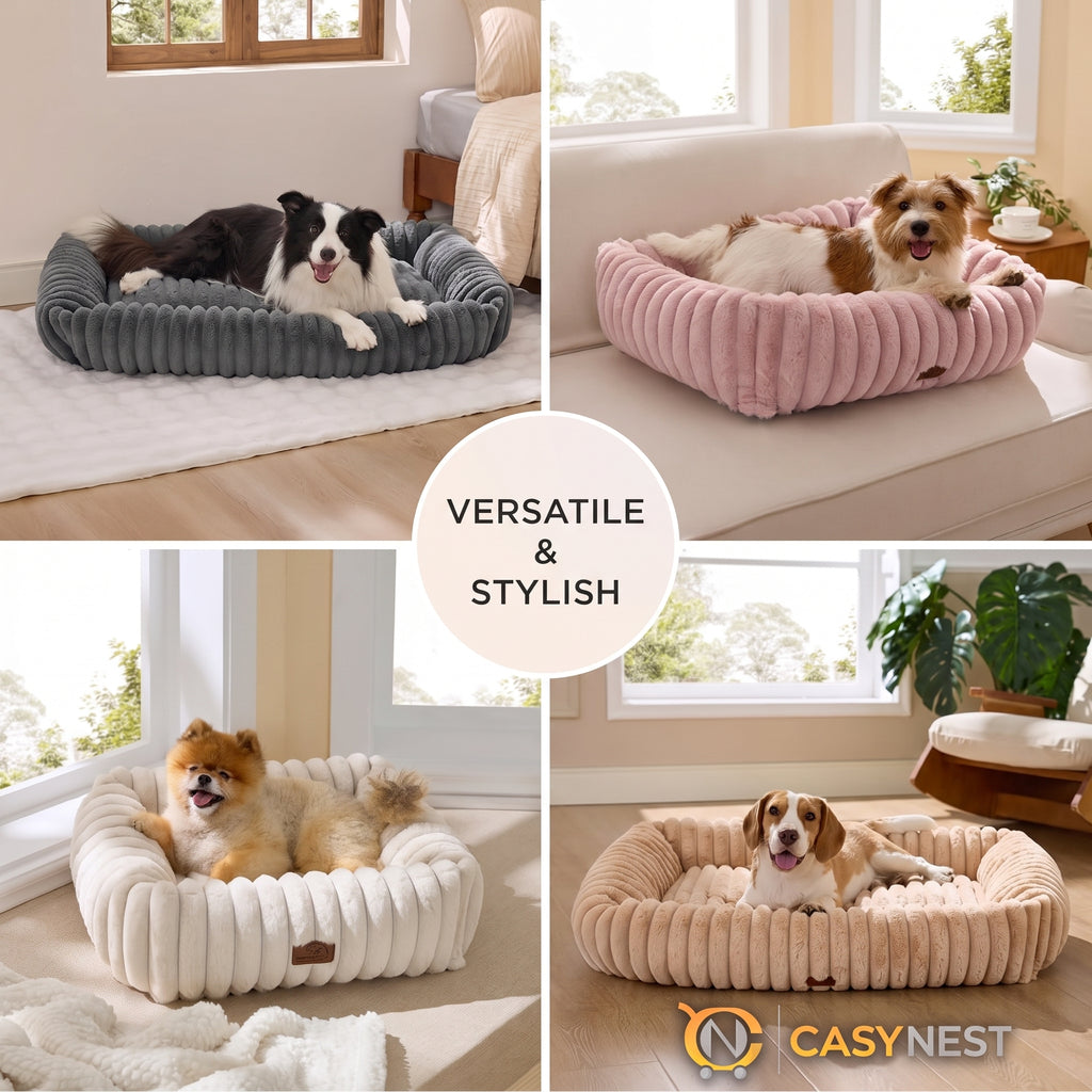 Orthopedic Dog Bed with Washable Cover for Small Dogs