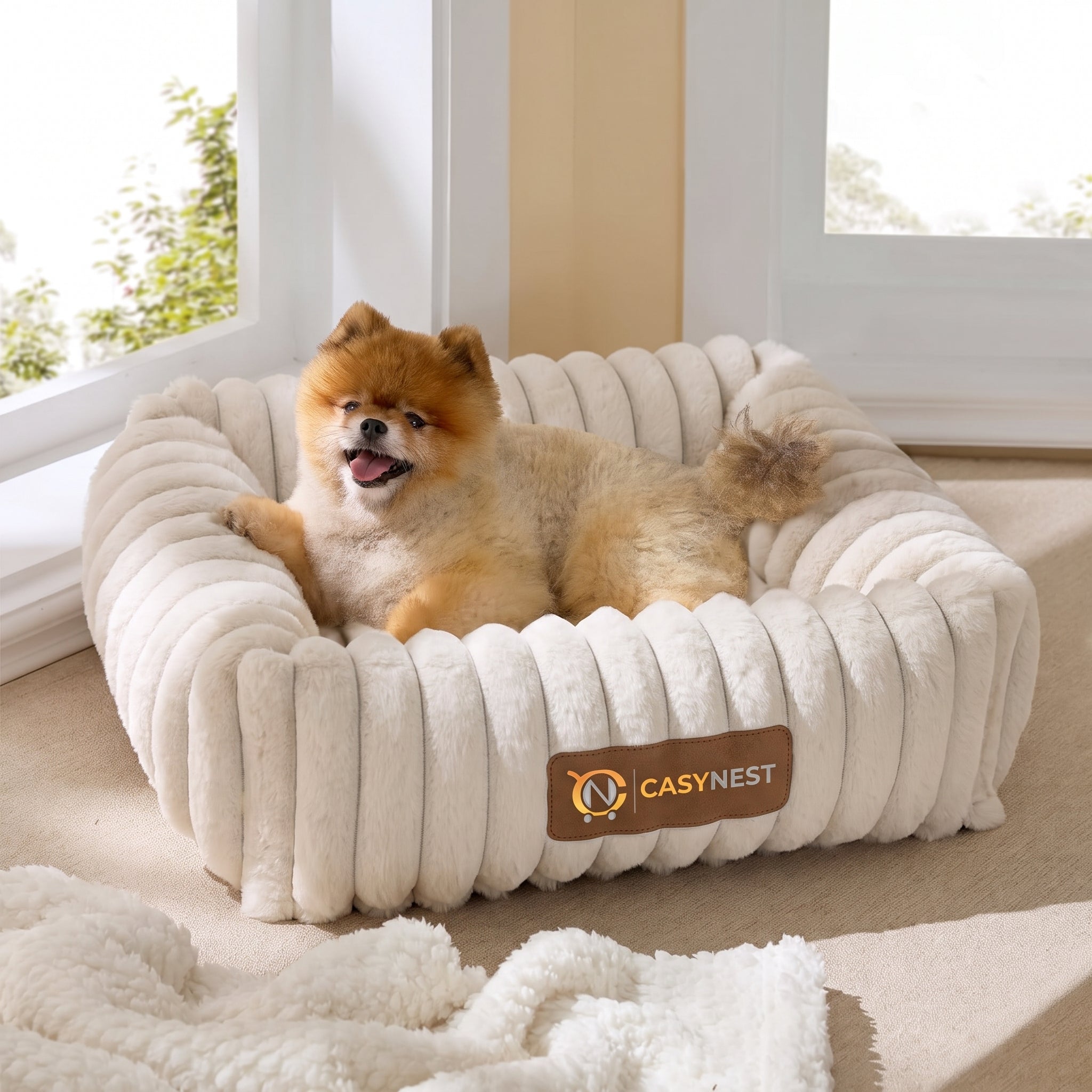 Orthopedic Dog Bed with Washable Cover for Small Dogs