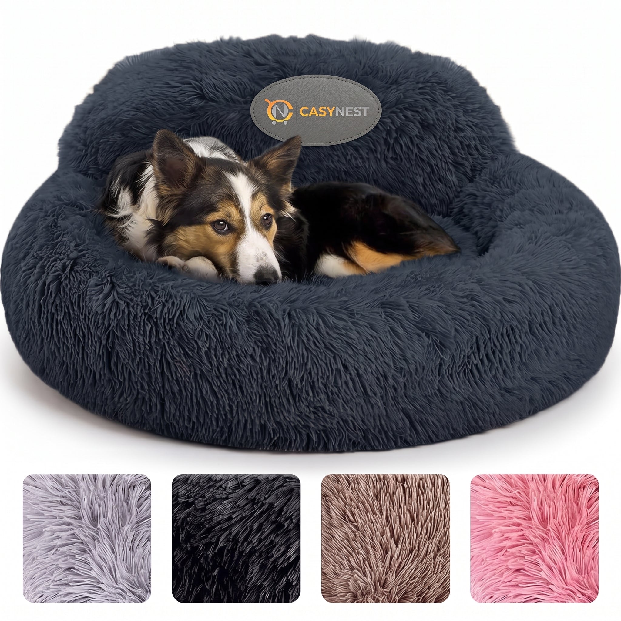 Calming Dog Bed for Small to Large Dogs Soft Donut Bed
