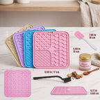 Dog enrichment lick mat for bath time and grooming