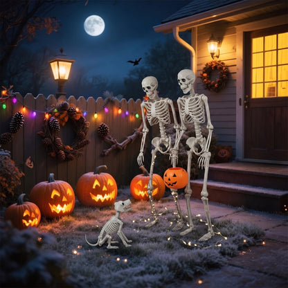 36 Inch Lighted Halloween Skeleton Decoration for Yard