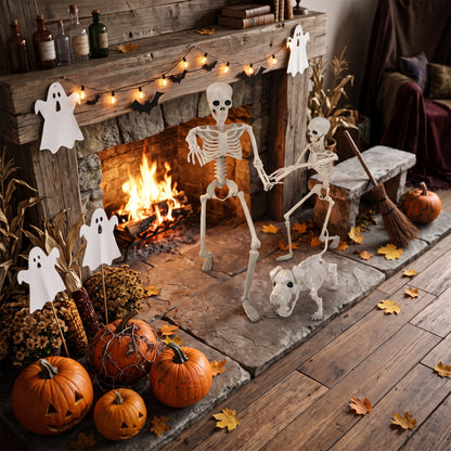 Poseable Halloween Skeleton Outdoor Decoration