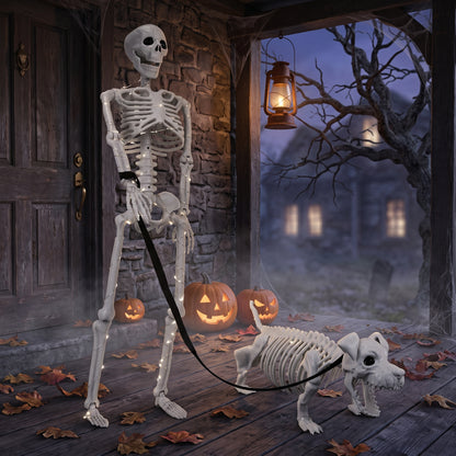 Lighted Skeleton Halloween Yard Decor for Porch