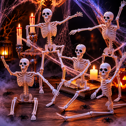 Movable Joint Halloween Skeleton Decorations for Indoor Decor