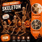 Hanging Skeleton Halloween Decorations for Porch and Window