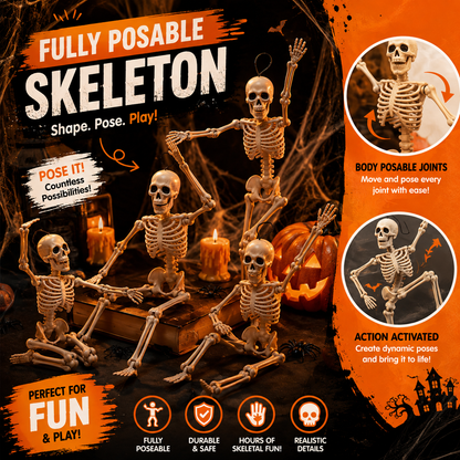 Hanging Skeleton Halloween Decorations for Porch and Window