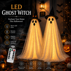 Light Up Halloween Ghost Decorations with Remote Control for Yard and Porch
