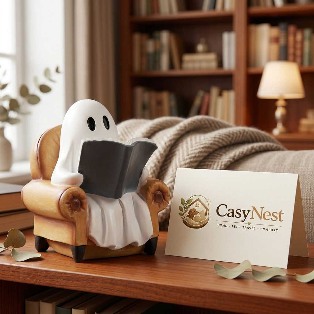 Ghost Reading Book Figurines Ghosts Halloween Decor Cute Ghost Decor Halloween Decorations Indoor Book Lover Gifts