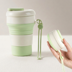 Collapsible Silicone Water Bottle, Leakproof for Travel Camping